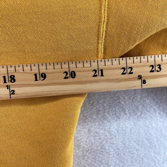 Luxury boho indie core festival gold Moussy Yellow Cropped Sweatshirt Free Size - Picture 6 of 9